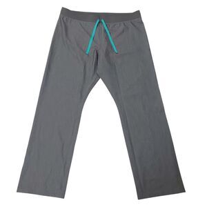 Figs Livingston Basic Scrub Pants Womens XL Tall Gray Straight Leg Uniform Work